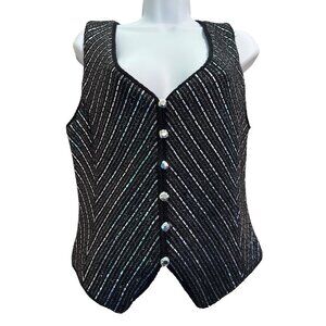 St. John Evening By Marie Gray Size 10 Sparklie Vest